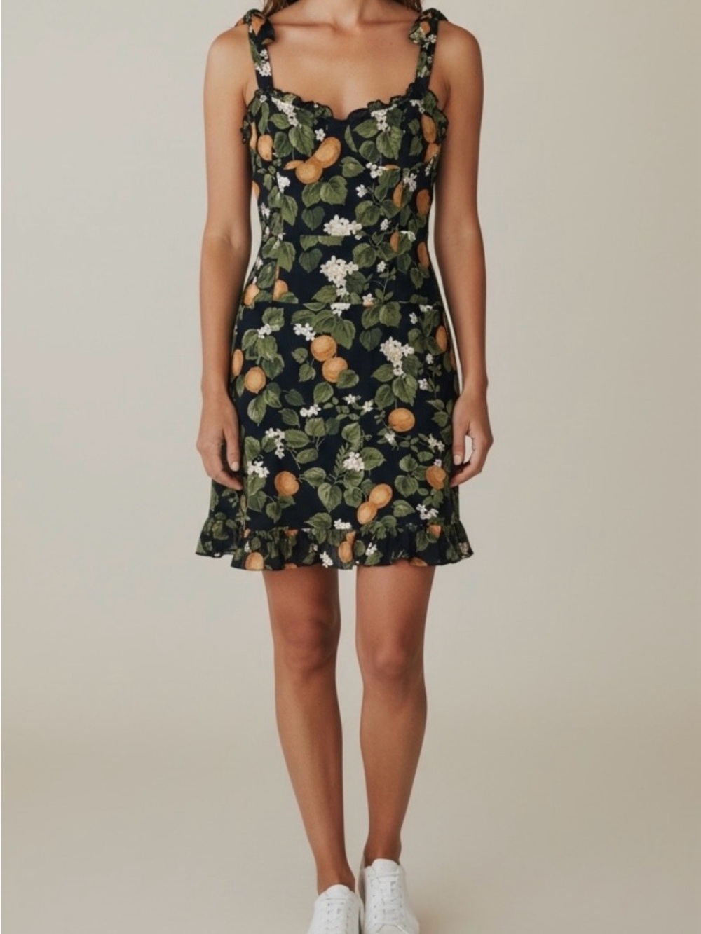 Reformation Christine Dress in Clementine Floral Mini
